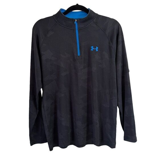 Under Armour‎ Velocity 1/4 Zip Pullover Perforated Black Camo - Size Medium - Picture 1 of 9